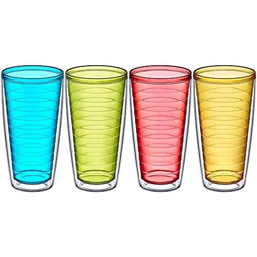 24-Ounce Insulated Plastic Tumblers Set of 4 P8851