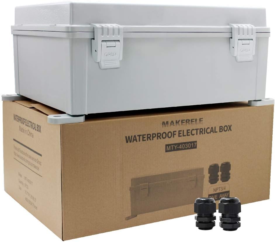 Grey Weatherproof Plastic Electrical Box with Lock R155