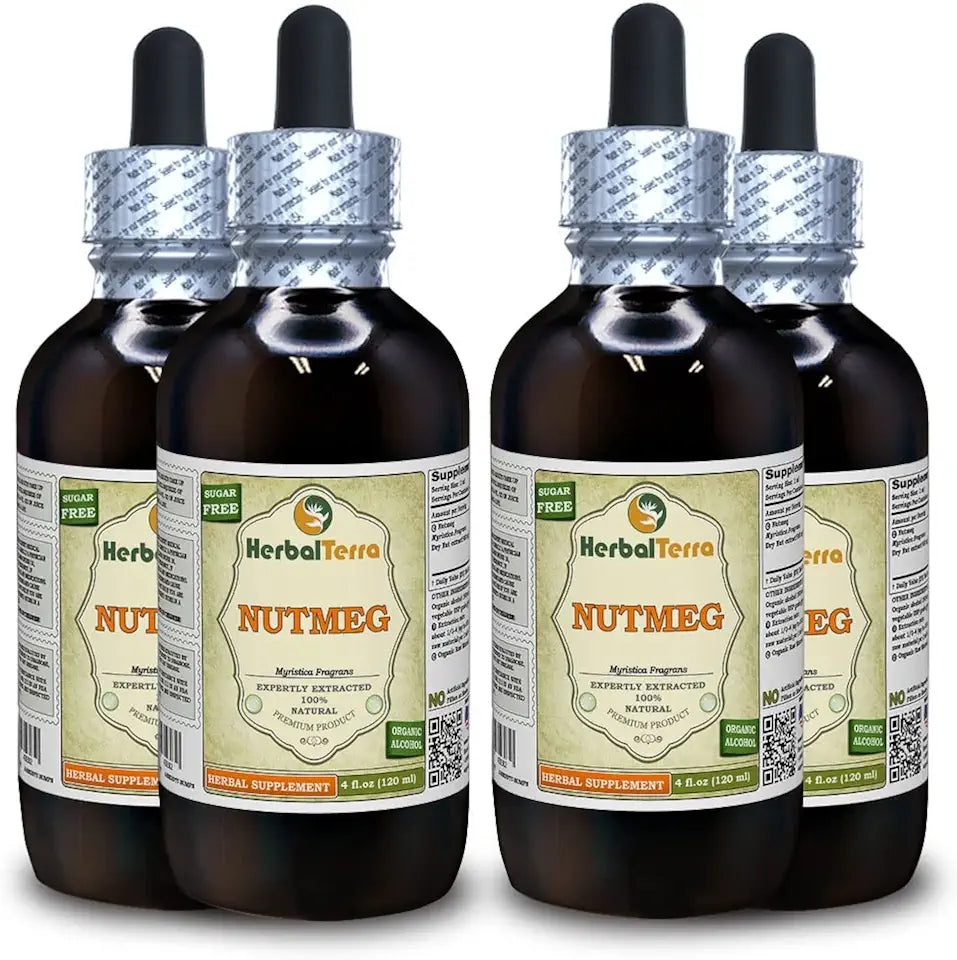 Organic Nutmeg Liquid Extract 4x4 fl.oz (4x120 ml) G5259
