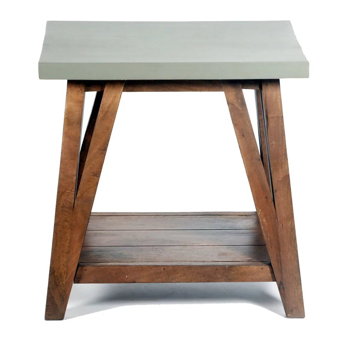 22" Wood Concrete End Table Set of 2 D90160