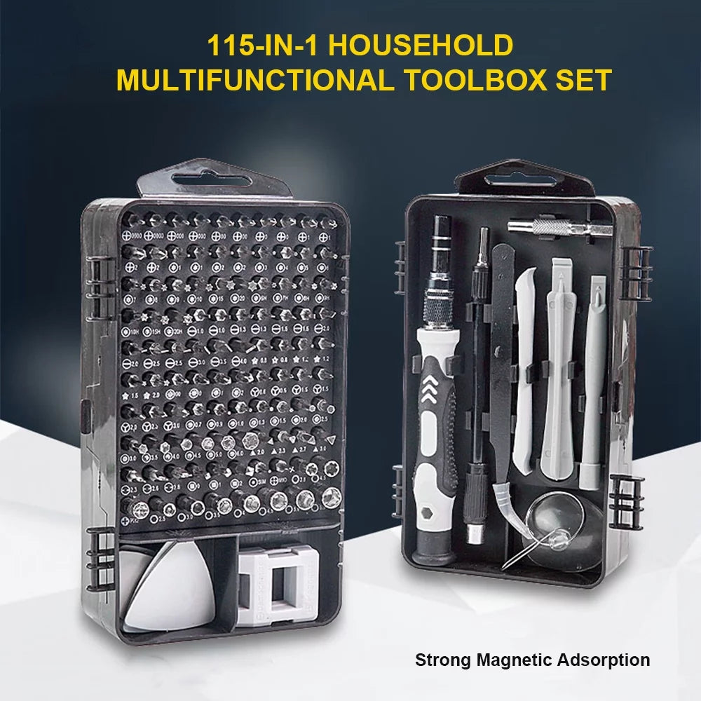 115-In-1 Household Toolbox Set with 98 Bits I419