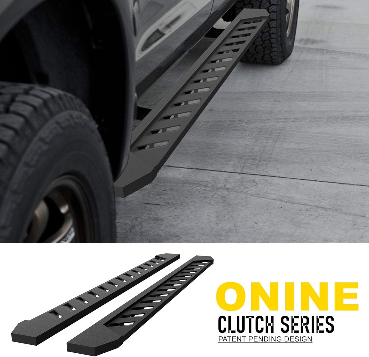 Running Boards Side Step Nerf Bar 7 Inch Wide Texture Black U6575