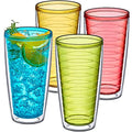 24-Ounce Insulated Plastic Tumblers Set of 4 P8851