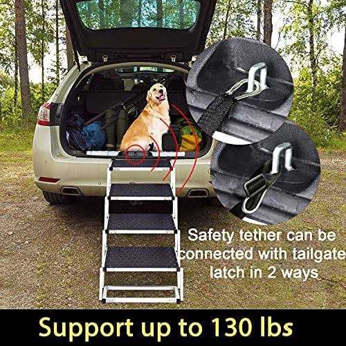19.2” Extra Wide Foldable Dog Car Stairs with Nonslip Surface C309