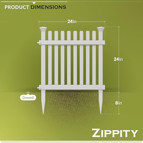 White Vinyl 3 Panels Garden Fence Kit O7437