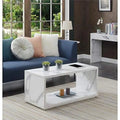 Square Faux White Marble Coffee Table N91534