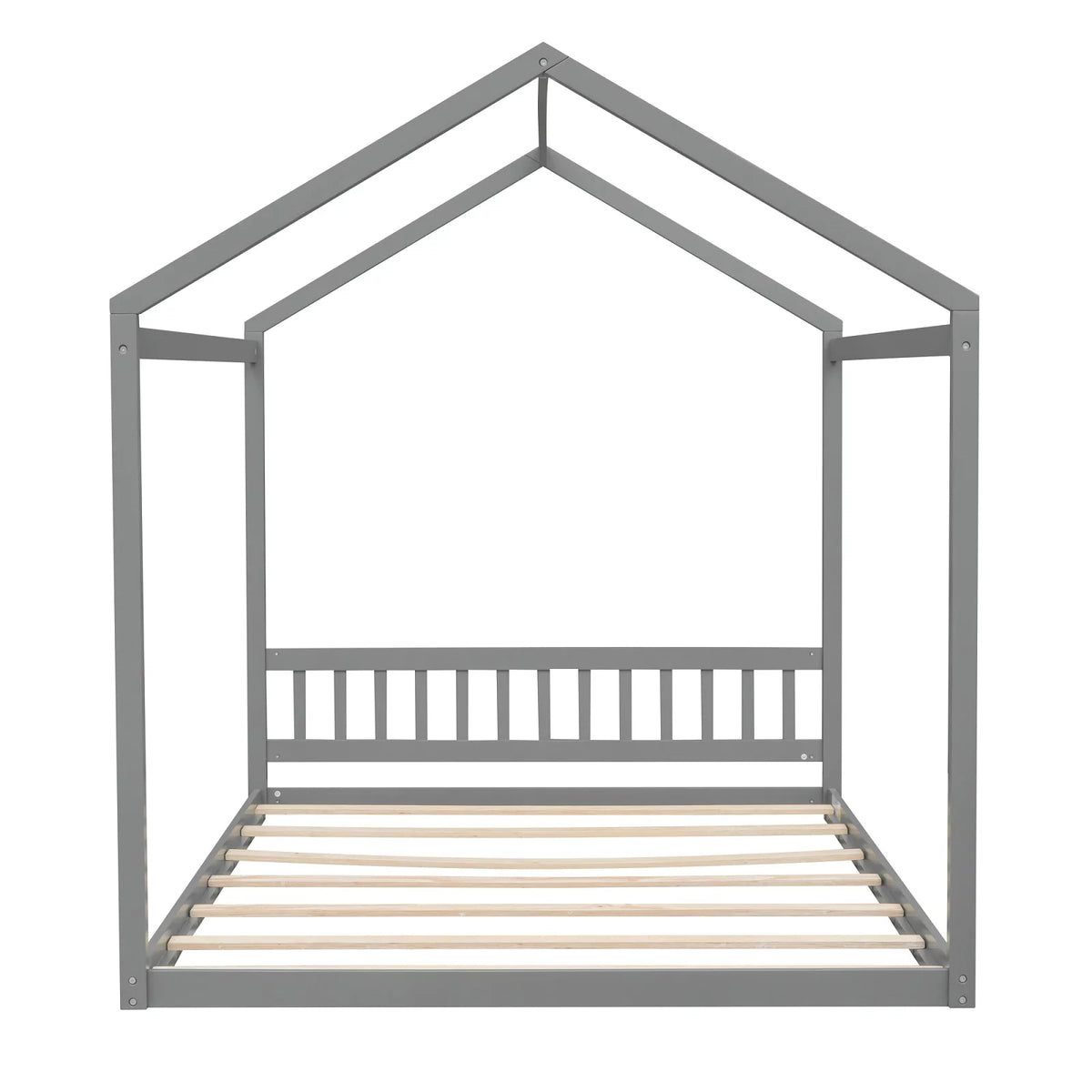 Queen Size Wood Tent Bed with Roof Z5511