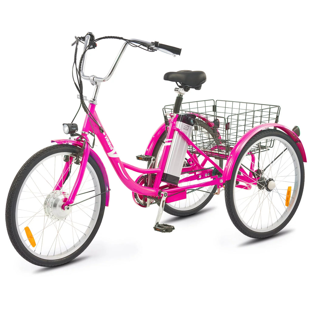 24 Inch Electric Tricycle with 250W Motor 36V 10Ah Battery Black X94302