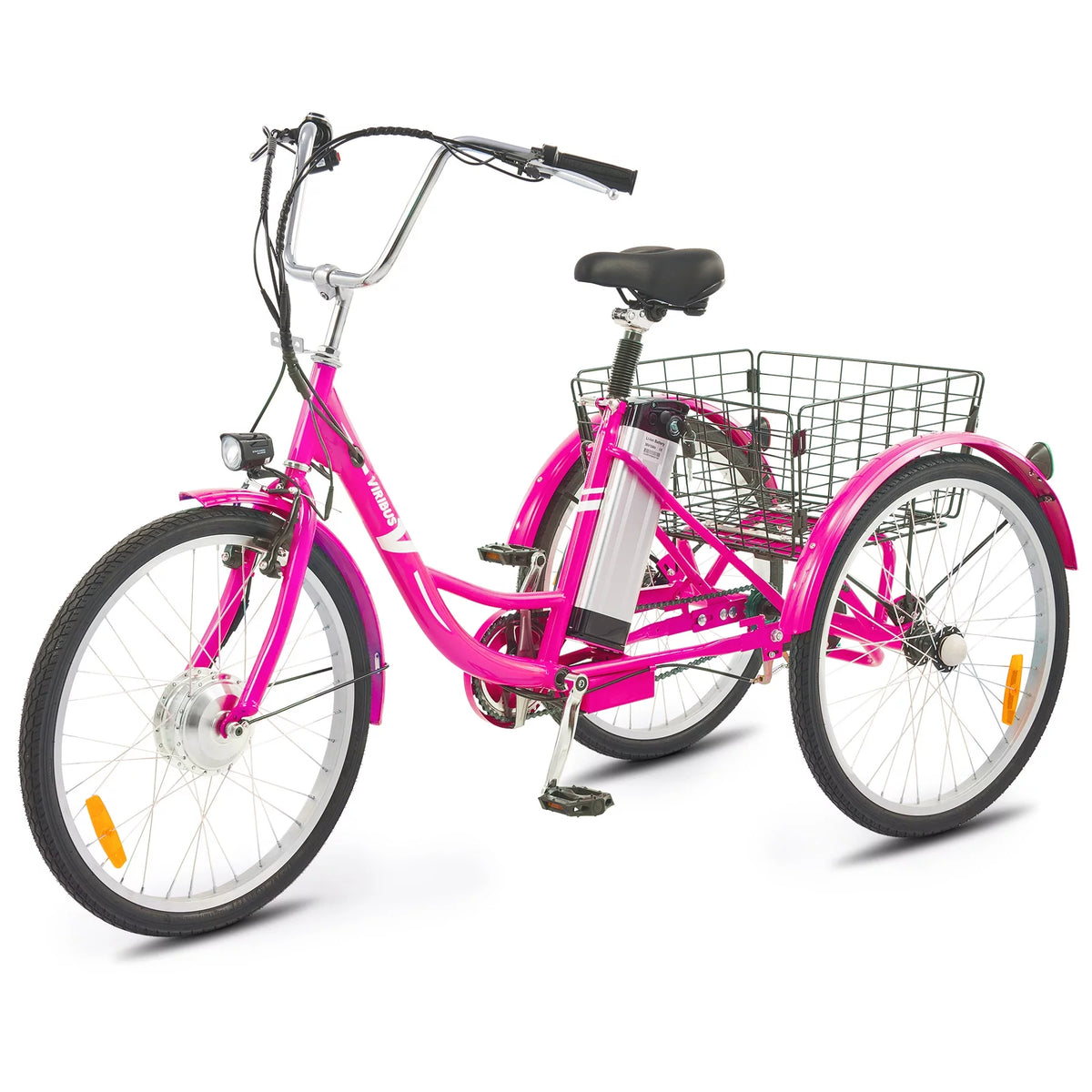 24 Inch Electric Tricycle with 250W Motor 36V 10Ah Battery Black X94302