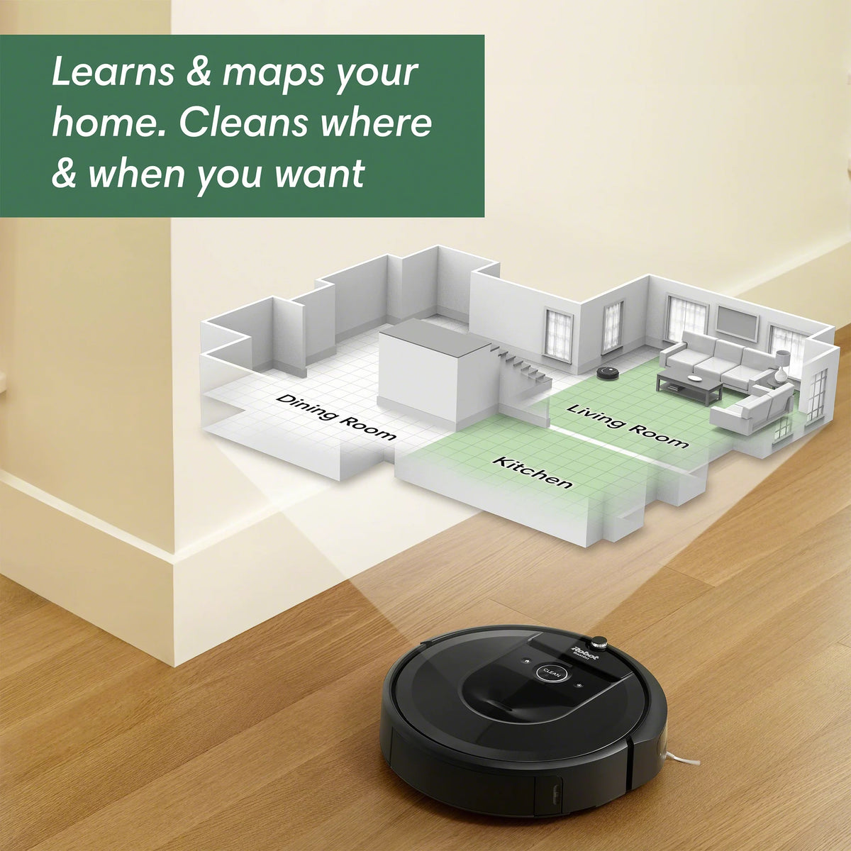 Wi-Fi Connected Smart Mapping Robot Vacuum D52966