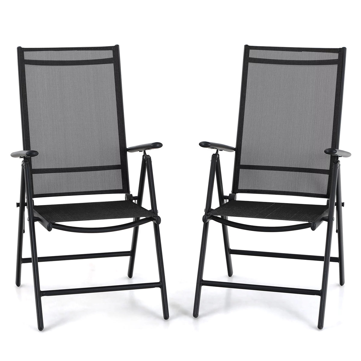 9-Piece Black Outdoor Dining Set with Expandable Table C1930