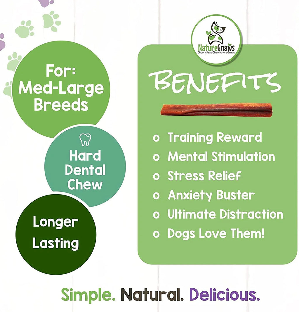 Large Beef Bully Sticks for Dogs 5-6" 15 Count M824