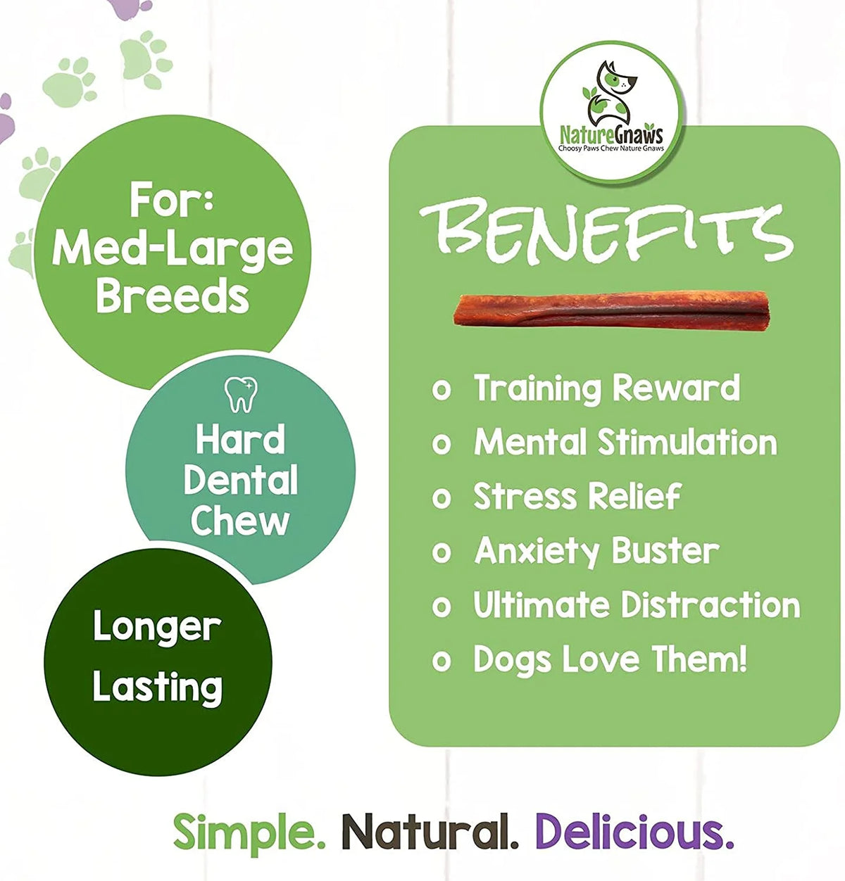 Large Beef Bully Sticks for Dogs 5-6" 15 Count M824