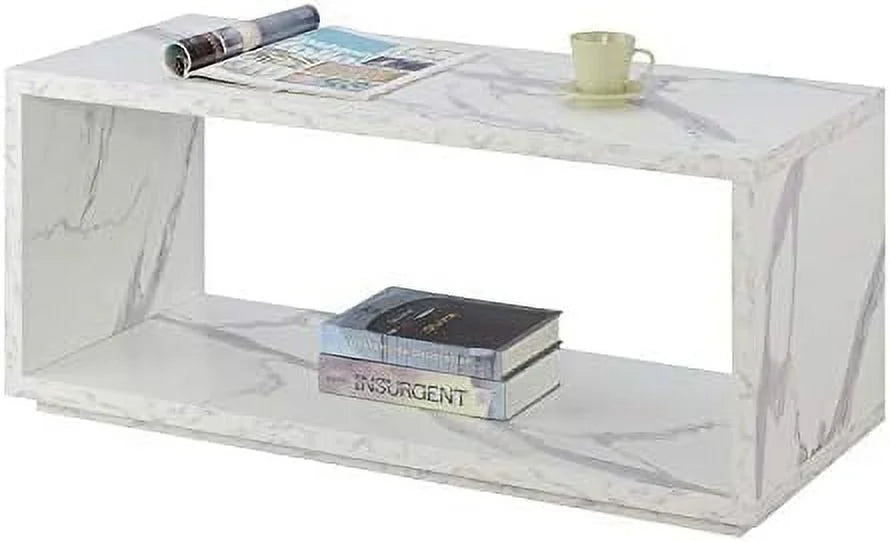 Square Faux White Marble Coffee Table N91534