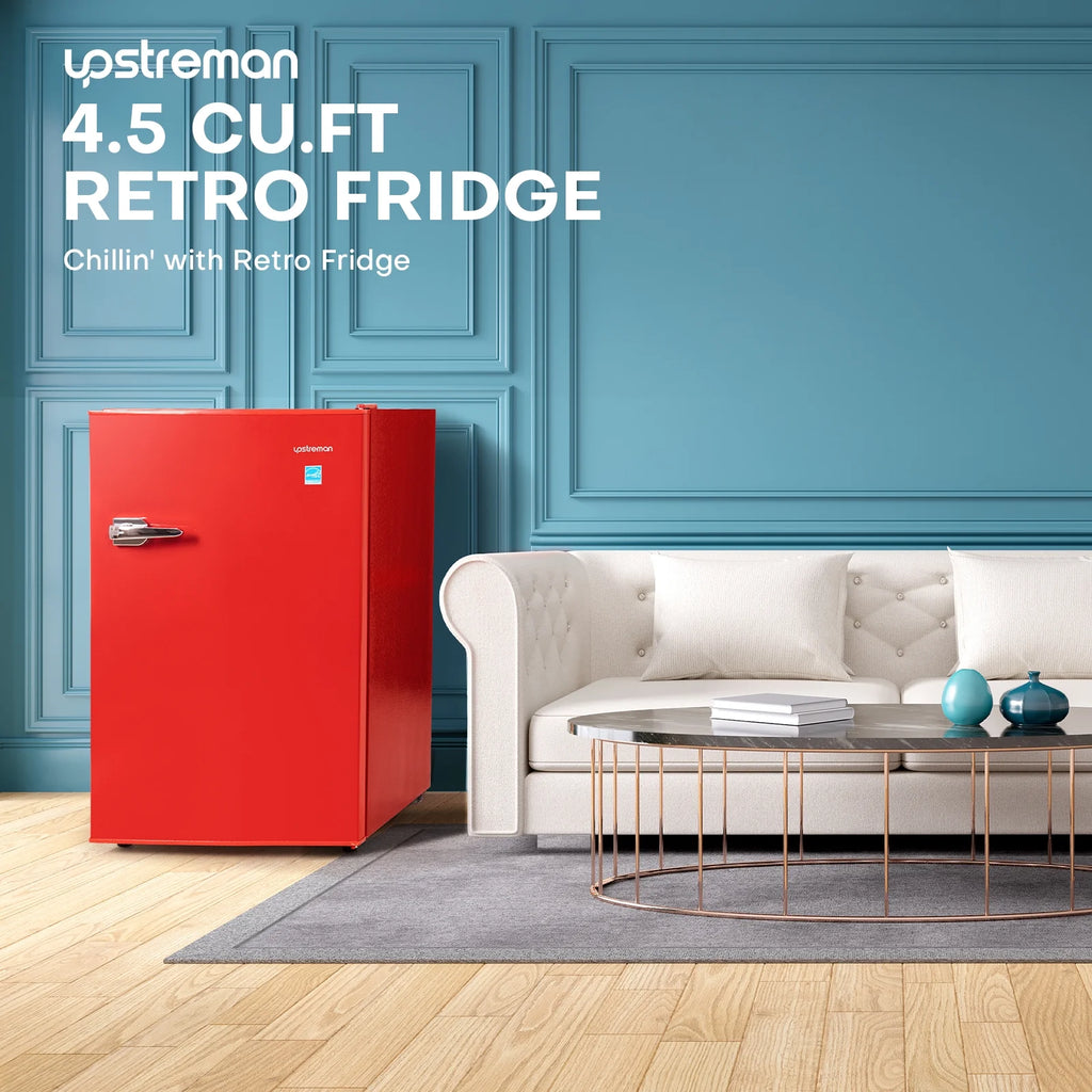 2.5 Cu Ft Retro Compact Refrigerator Mini Fridge with Freezer O939