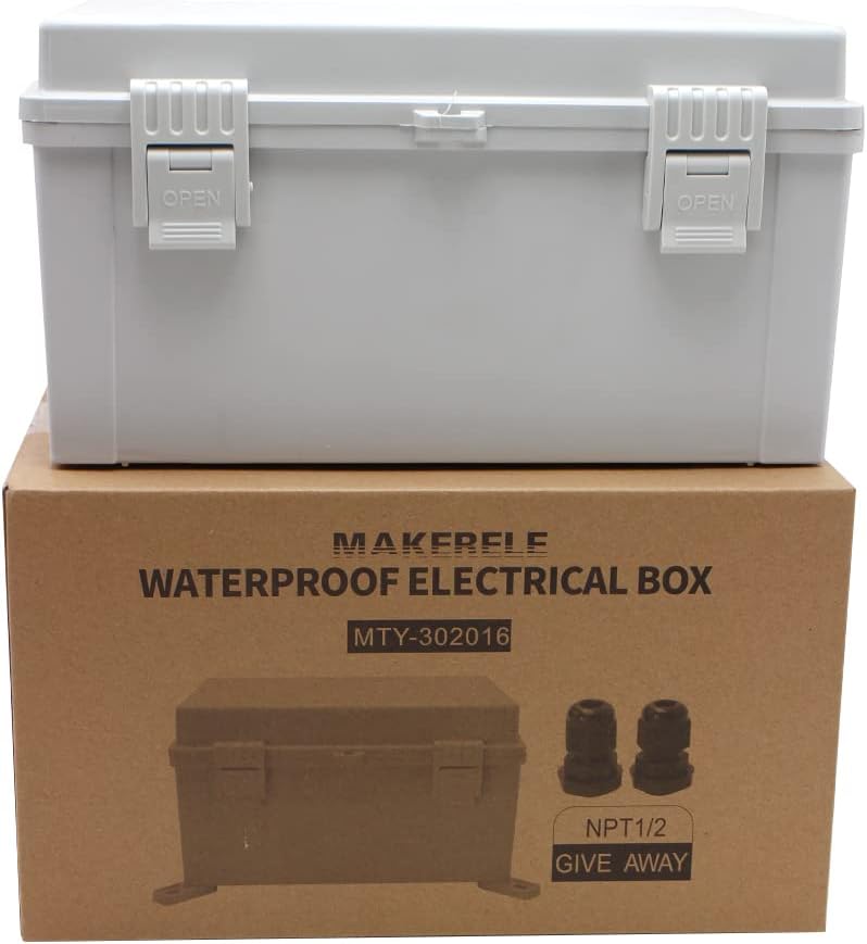 Grey Weatherproof Plastic Electrical Box with Lock R155