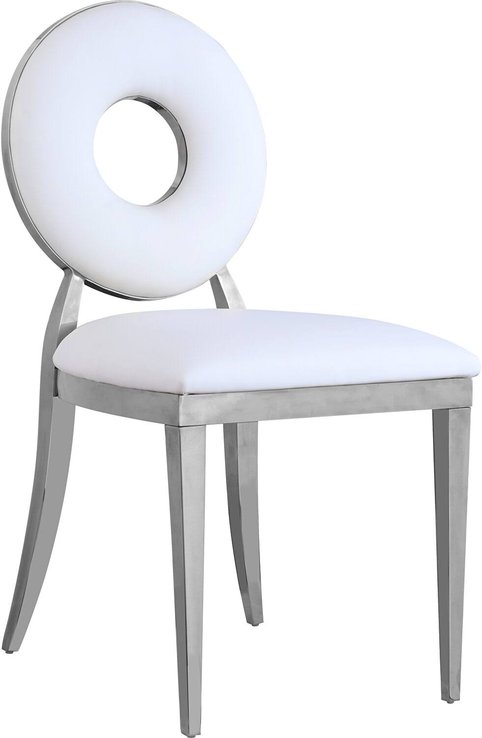 White Faux Leather Dining Chair Set of 2 P46560