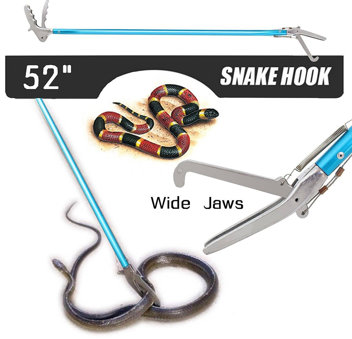 130cm Aluminium Alloy Snake Tongs I812628