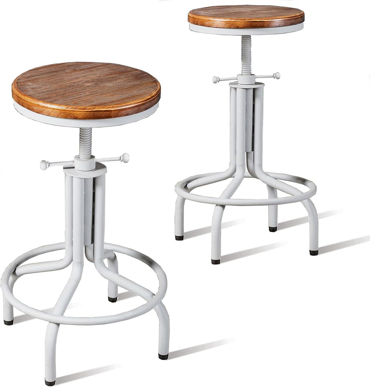 Metal Adjustable Height Bar Stool Set of 2 V561236