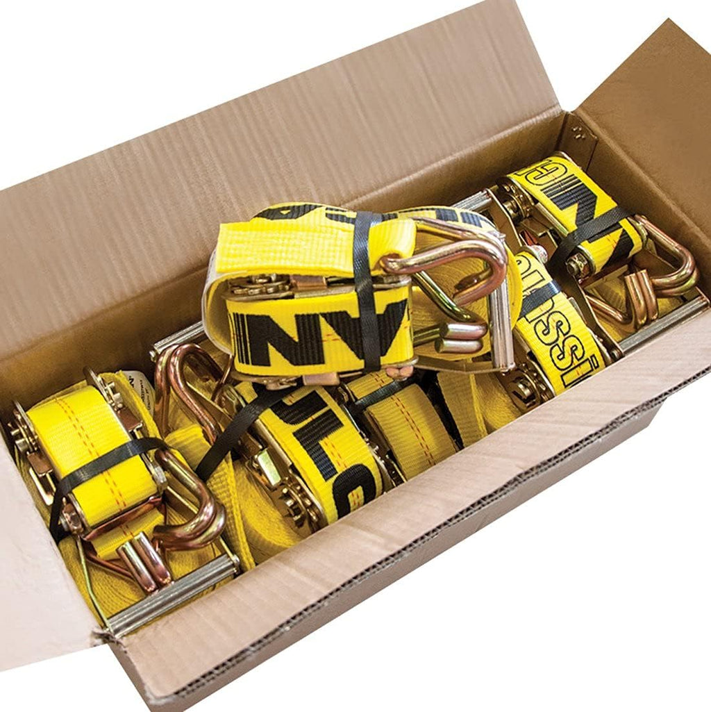 2 Inch x 27 Foot 8 Pack Ratchet Strap with Wire Hooks Y92695