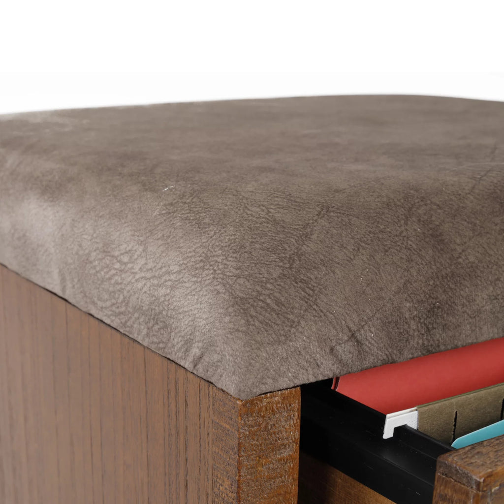 30 x 47.5 x 47.5 in Desk with USB Ports, File Cabinet and Machine Stand B28096