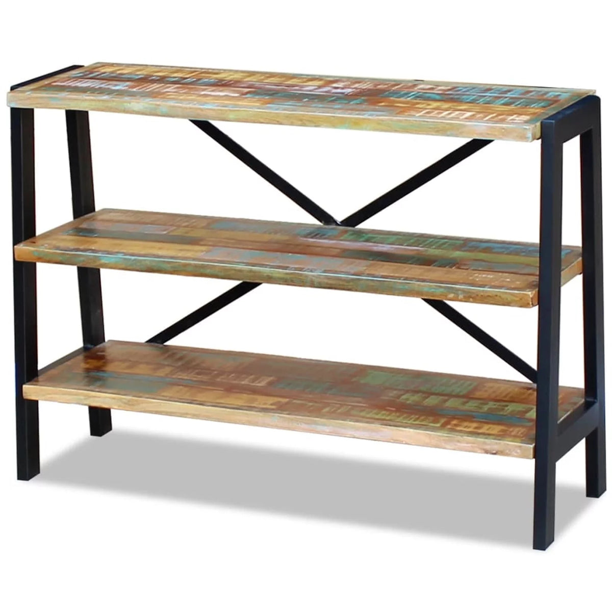3 Shelves Solid Reclaimed Wood Sideboard A239