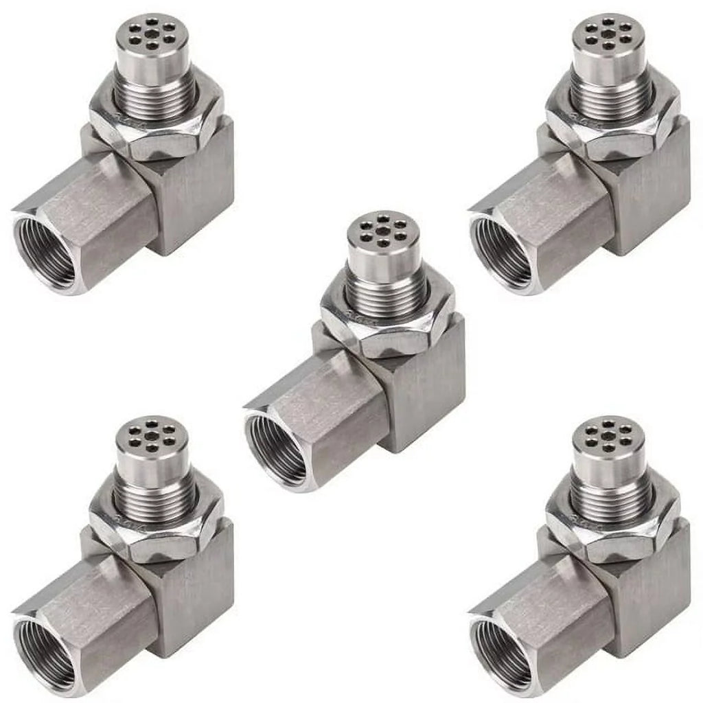 5 Pcs M18x1.5 90-Degree 304 Stainless Steel 02 Sensor Adapter I629580