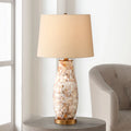 26 1/2" High Mother of Pearl Tile Vase Table Lamp T7546