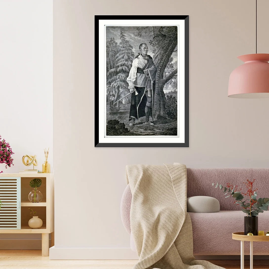 Framed Print Portrait of Mohawk Chief L42808
