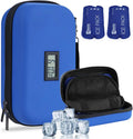 Blue TSA Approved Insulin Cooler Travel Case with 2 Reusable Ice Packs Q557