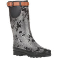 Metallic Snake Skin Print Rain Boot T78946