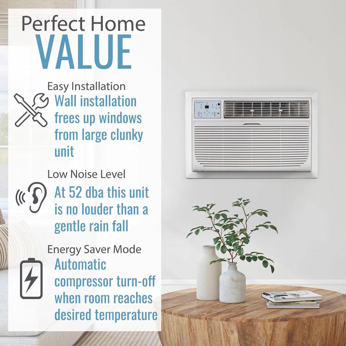 8,000 BTU White Through-the-Wall Air Conditioner Y676