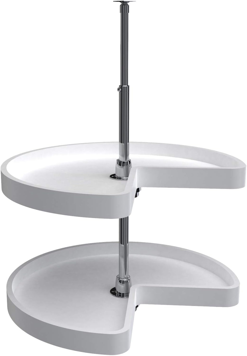 White 2-Shelf Lazy Susan Corner Kitchen Cabinet Organizer P176