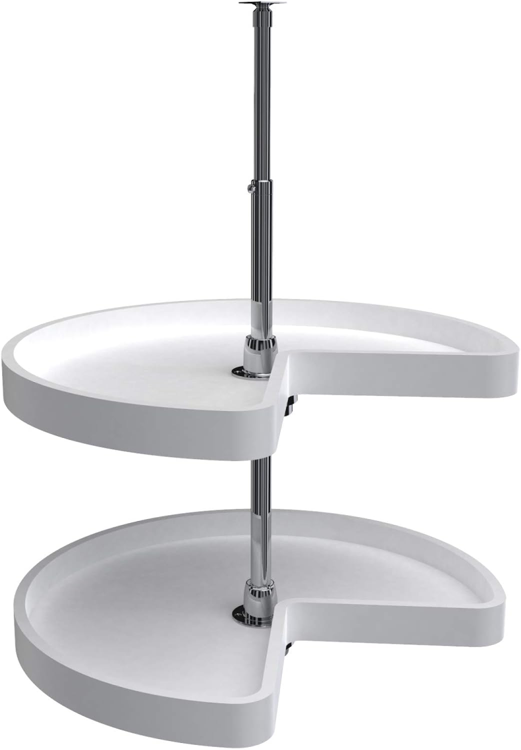 White 2-Shelf Lazy Susan Corner Kitchen Cabinet Organizer P176