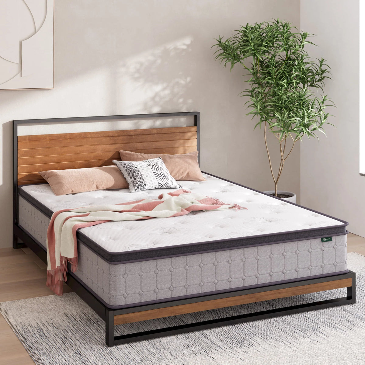 12 Hybrid Cooling Gel Memory Foam Pocket Spring King Mattress M34995