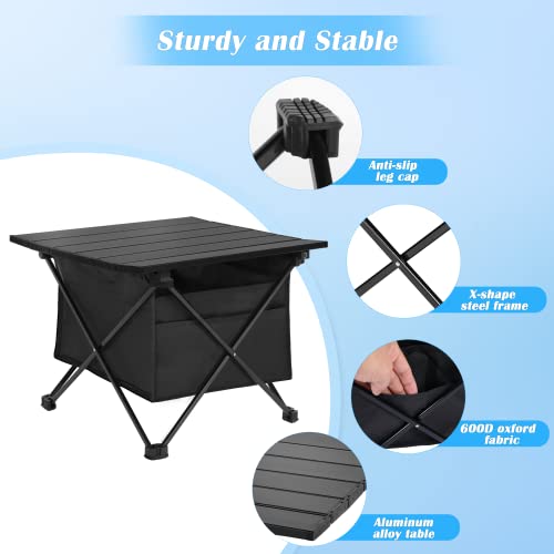 Portable Folding Aluminum Alloy Camping Table with Storage and Carry Bag G45919