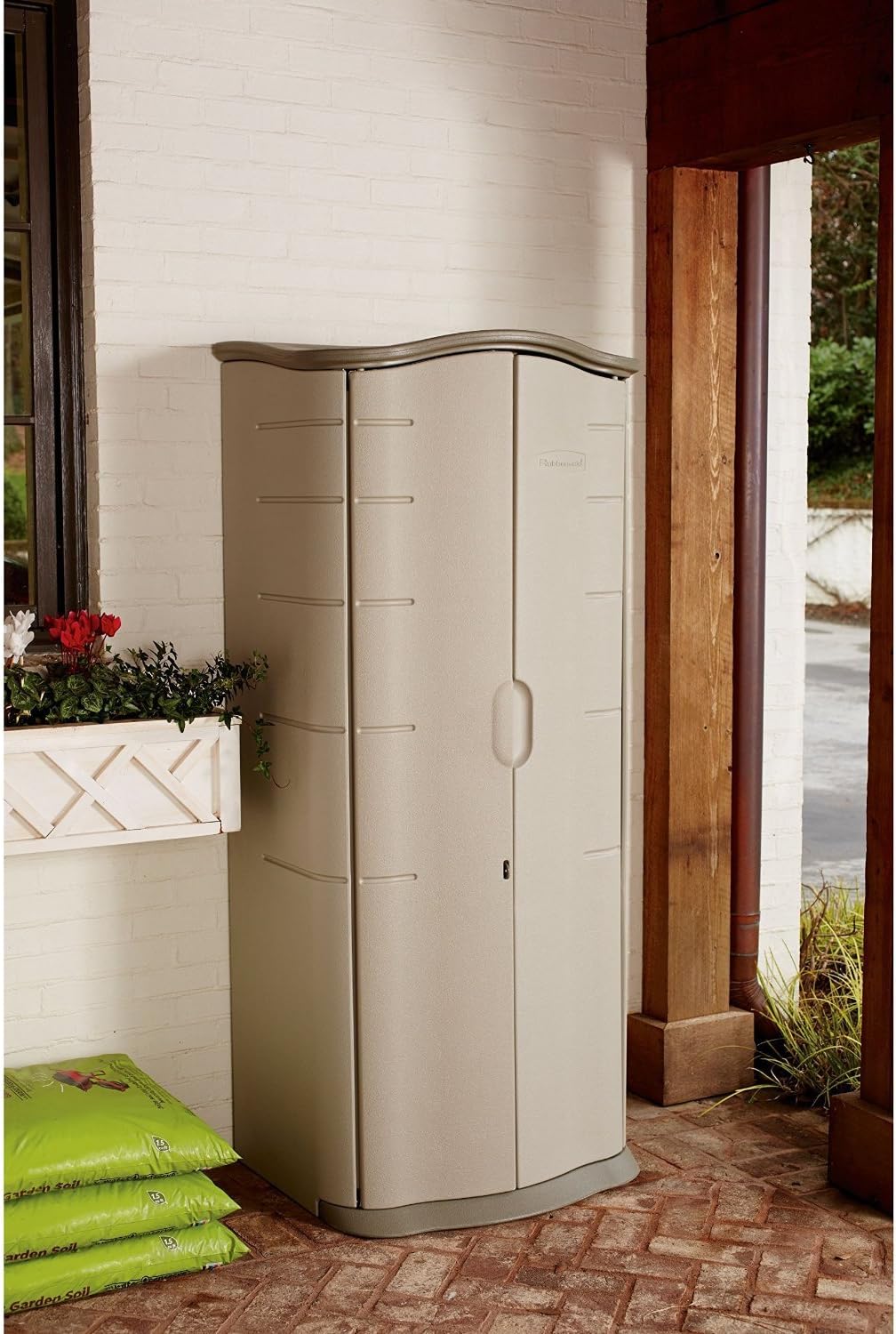 Vertical Resin Weather Resistant Outdoor Garden Storage Shed K2852
