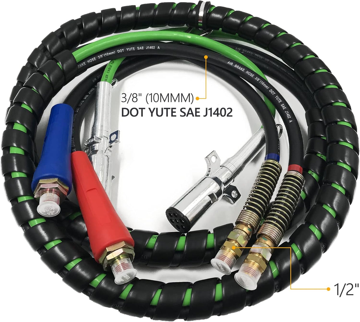 Green ABS Air Brake Lines 15 Ft F22401