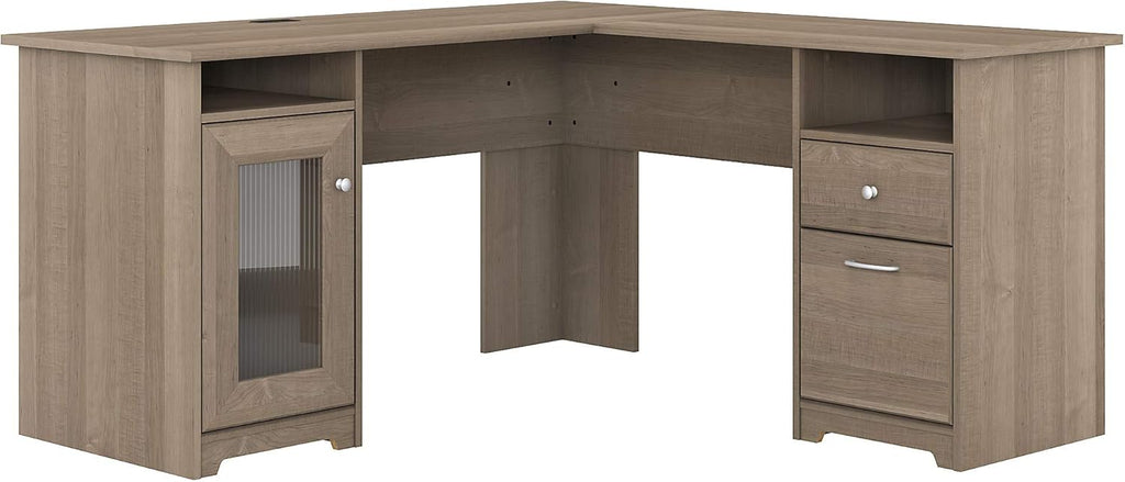 L Shape Desk, 60W, Ash Gray E4920