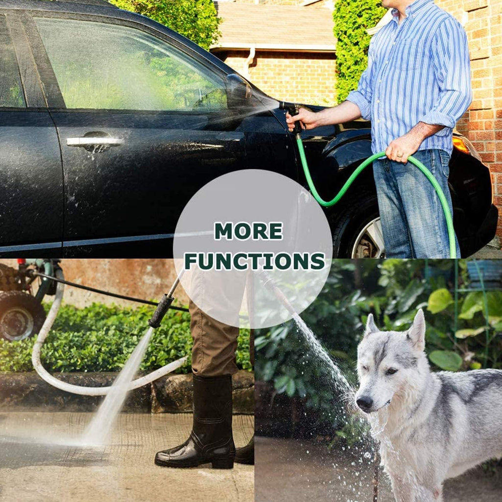 4 Wheels Portable Garden Hose Reel Cart with Storage Basket N5658