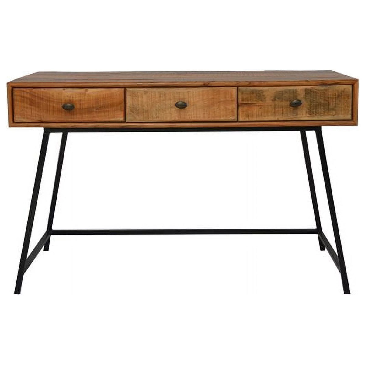 47" Mid-Century Metal Solid Wood Desk A42838