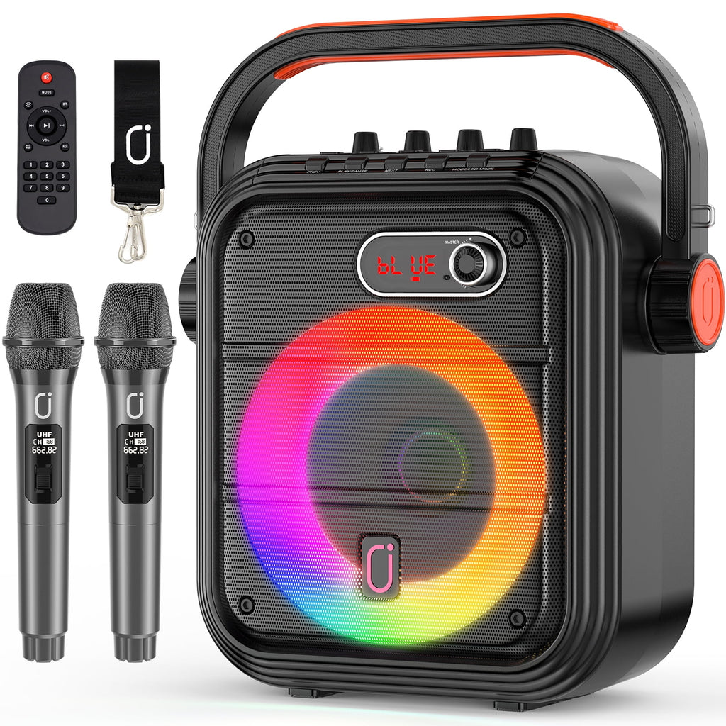 Karaoke Machine with 2 Microphones Bluetooth Speaker B89330