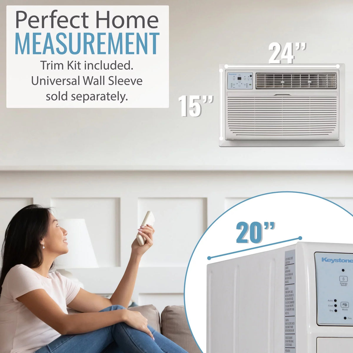 8,000 BTU White Through-the-Wall Air Conditioner Y676