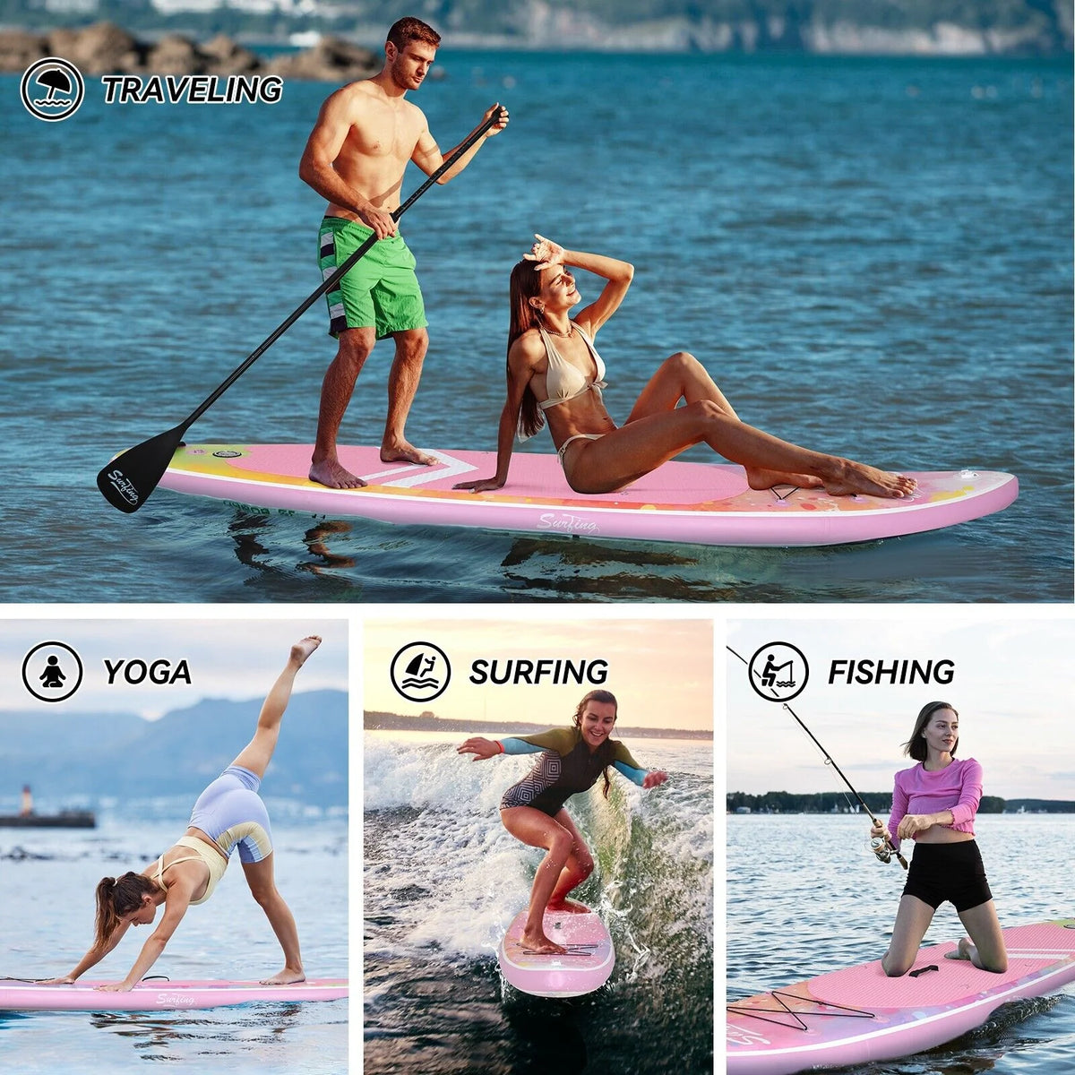 Inflatable Stand Up Paddle Board 11' with Backpack I261981