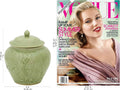 Green Floral Celadon Ceramic Jar D4645