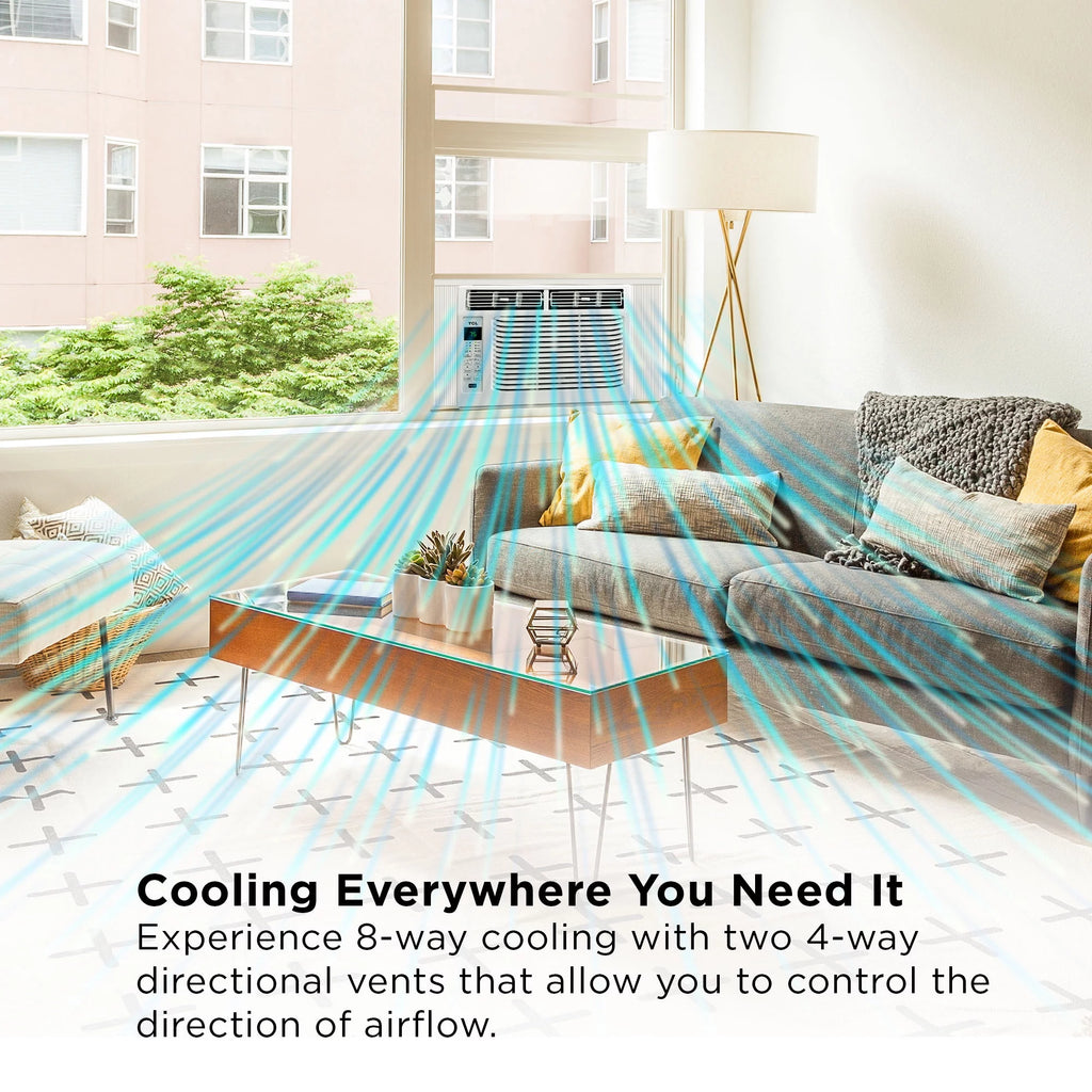 6,000 BTU 115-Volt Window Air Conditioner with Remote, White O9095