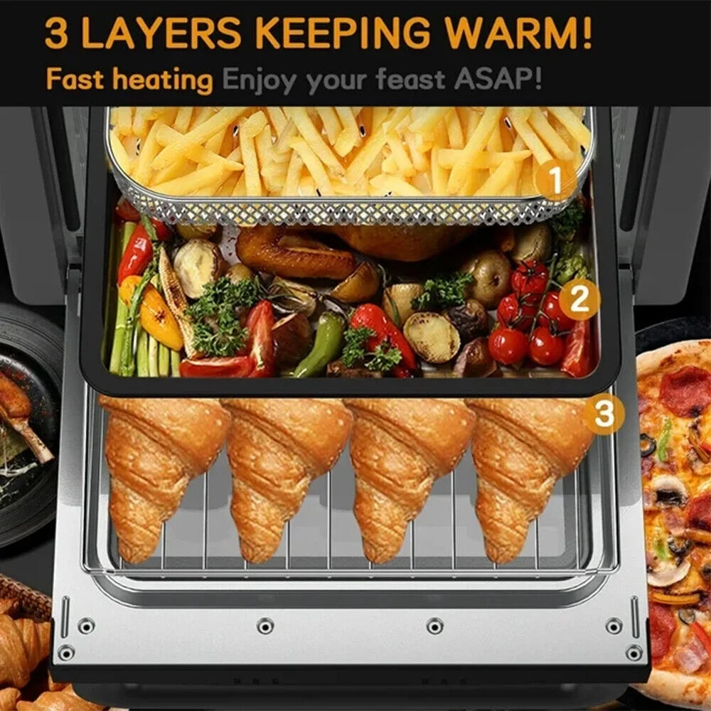 20QT Air Fryer Oven Combo with Accessories, Gray B172844