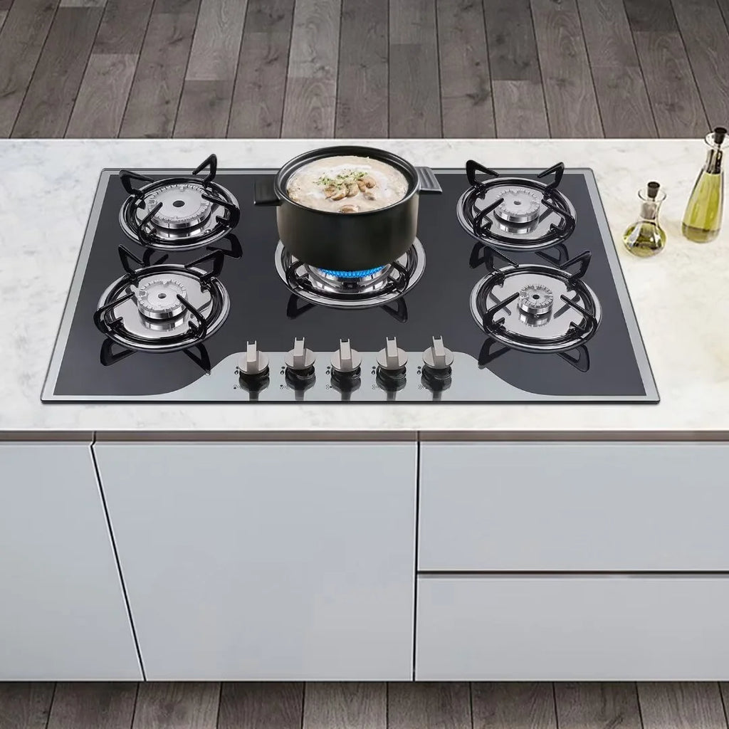 5 Burner Tempered Glass Gas Cooktop E87237