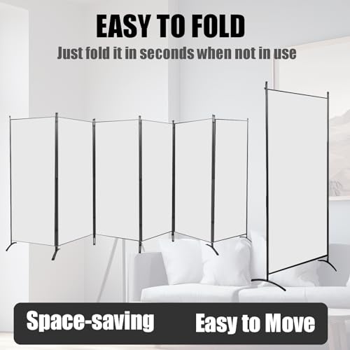 Black 6 Panel 6 ft Folding Room Divider R67721