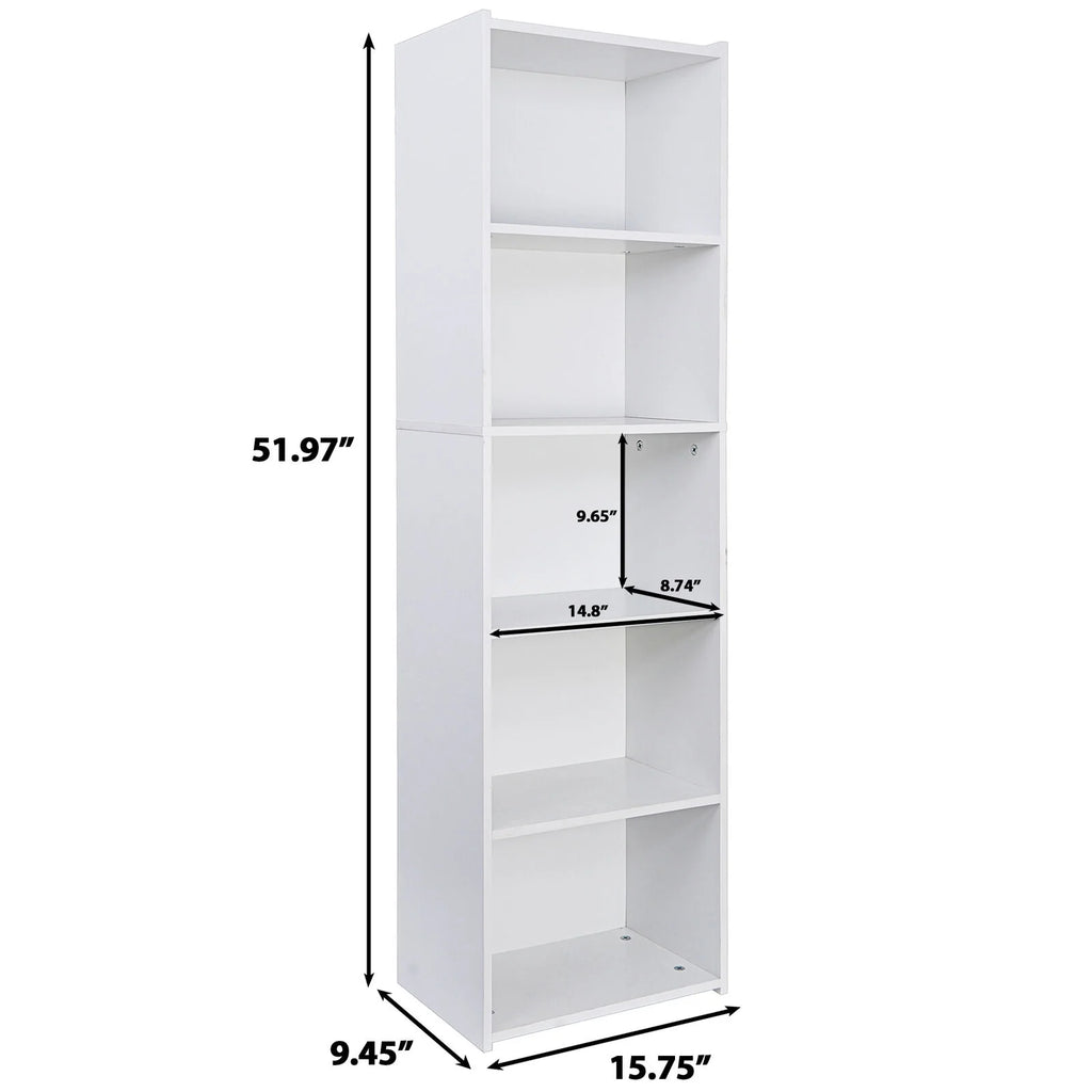 5-Tiers Bookshelf Bookcase Storage A98746
